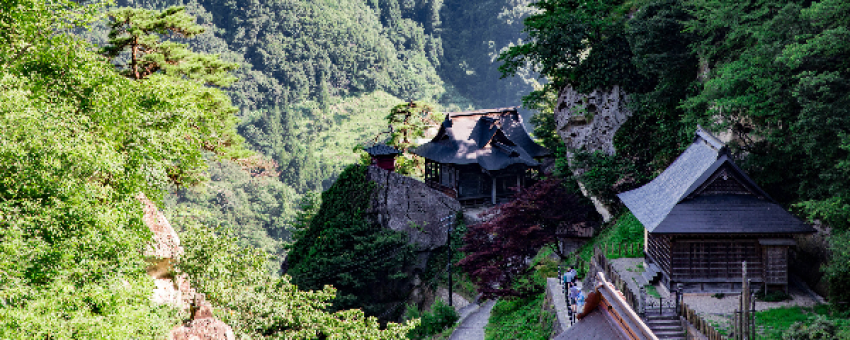 Risshakuji vu d'en haut - Yamagata Kanko Bussan Kyokai
