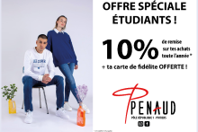 10% de remise pour les étudiants toute l'année ! - Penaud