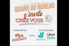 Profitez de notre commande en ligne pour rester chez vous, ou venir récupérer votre commande à l'heure qui vous convient. - ©Au Bureau