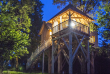 La Forêt : une cabane perchée au niveau des branches tel un oiseau - ©Nid 2 Rêve : Habitats et gîtes insolites en Périgord Noir
