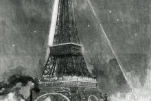 A. Lepère, « La Tour Eiffel. Effets de projection » publiée dans La Revue de l’Exposition universelle de 1889, tome 2 - Musée Dauphinois - Département de l'Isère
