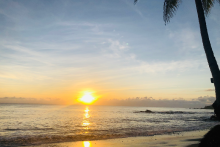 Coucher de soleil dans la péninsule Azueros, Los Santos, proche du charmant village typique de Pedasi - PANAMA AUTHENTIQUE, S.A.