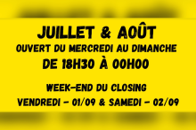 Horaire Juillet & Août - Agence Events by Sarah