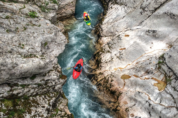 Advanced kayaking Soča river, Bovec - Slovenia. - @dksport.si