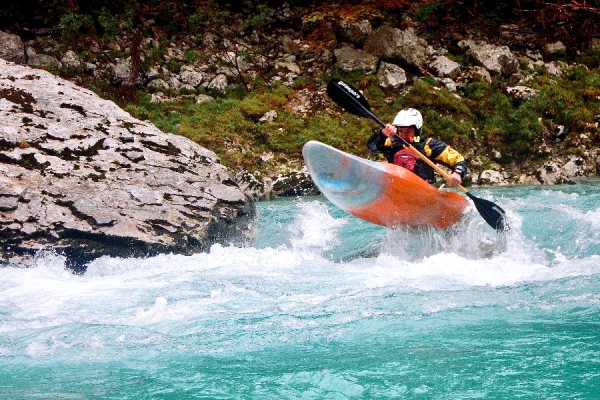 Kayak school for advanced kayakers - Soča river kayaking, Bovec, Slovenia. - @dksport.si