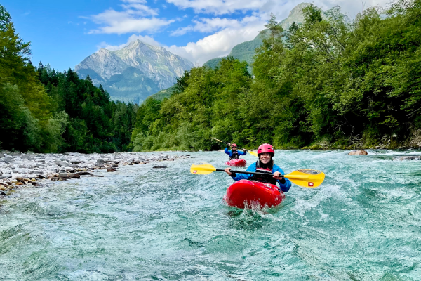 Guided kayak trips from Bovec, Soca Valley. Kayaking Slovenia best rivers! - @dksport.si
