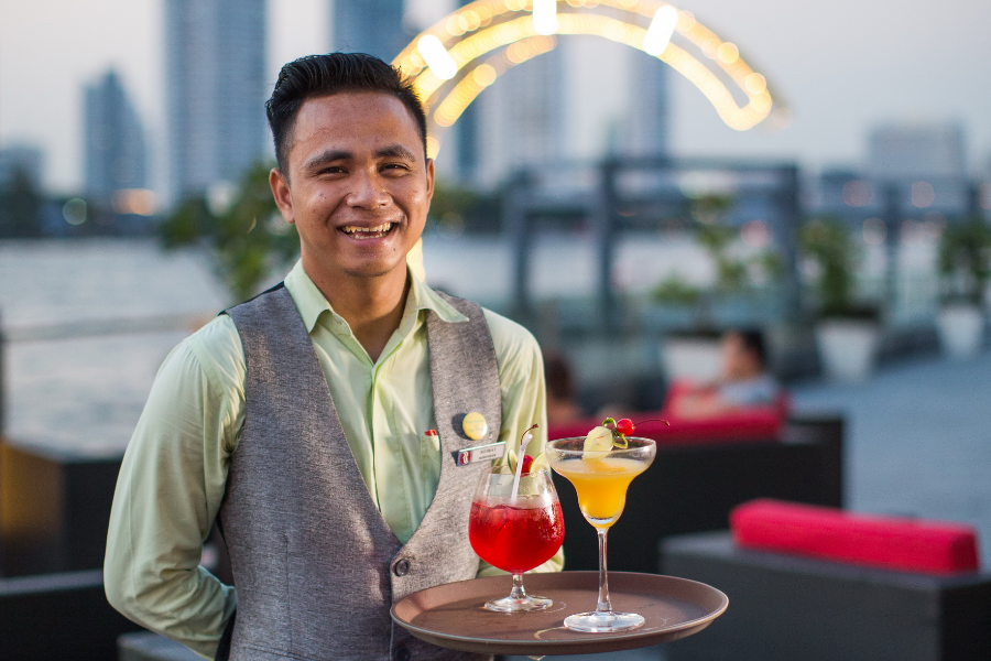 Enjoy drinks by the riverside terrace - ramada