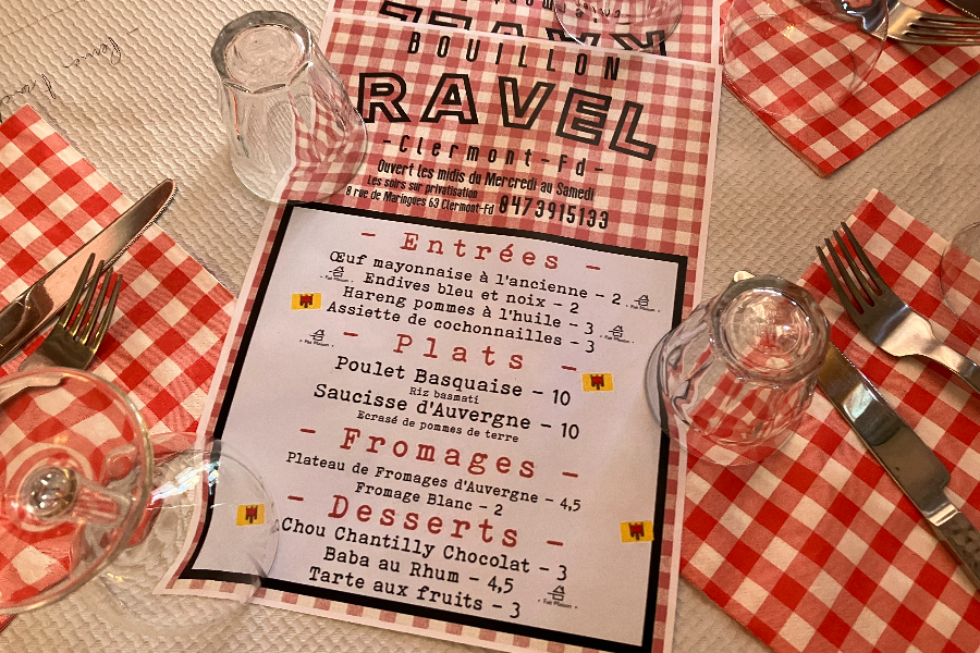 Carte de la semaine à retrouver sur FB - Le Bouillon de Ravel
