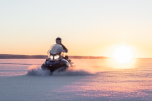 Pure Lapland snowmobiling excursions start - hotel Metsähirvas