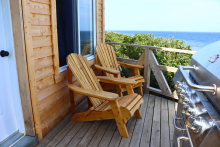 Terrasse vue mer du Trappeur - Auberge Griffon Aventure