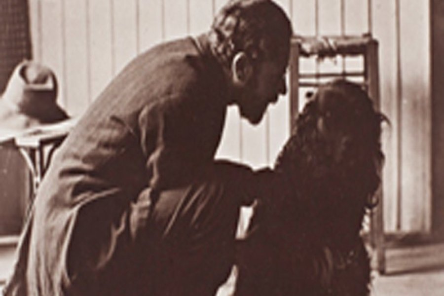 Bonnard et son chien Black 1905-1910. Présente à l'exposition.