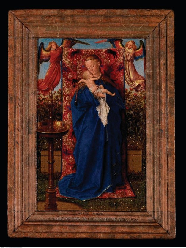 Jan van Eyck, La Vierge à la fontaine, 1439. Koninklijk Museum voor Schone Kunste (Musée Royal des Beaux-Arts d'Anvers). Huile sur bois, 19x12,1cm.. - © KMSKA/Lukasweb.