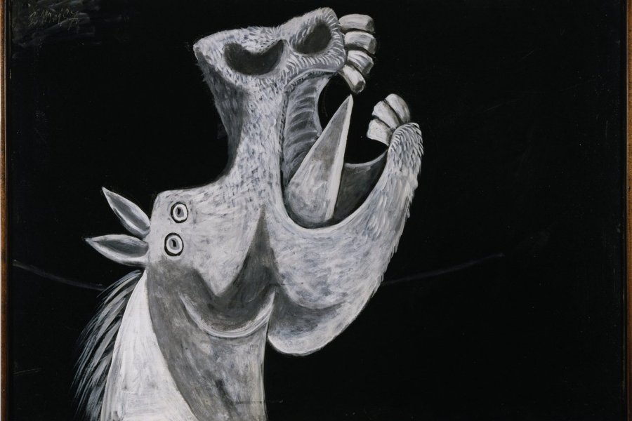 Pablo Picasso (Malaga 1881–Mougins 1973), Tête de Cheval. Croquis pour Guernica, 2 May 1937. Huile sur toile, 65x92cm. Collection du Museo Reina Sofia, Madrid. Legacy Picasso, 1981, DE00119.