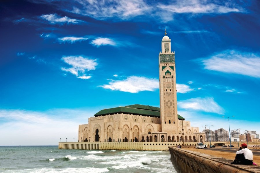 La mosquée Hassan II à Casablanca.