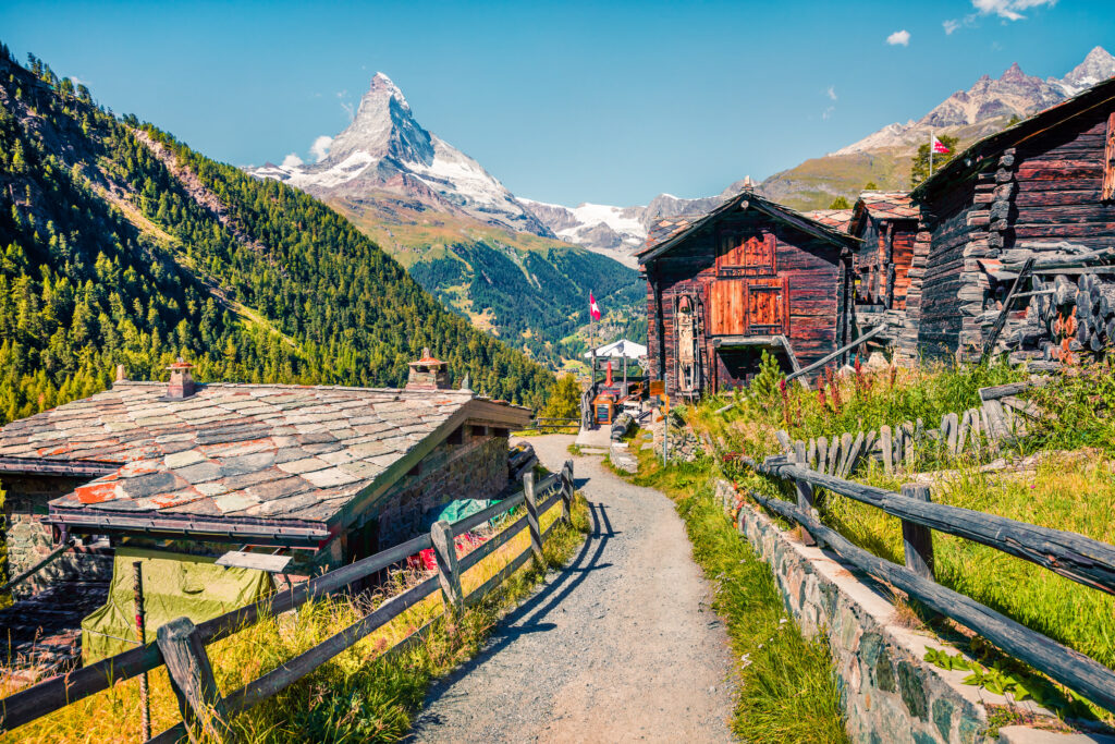 Village de Zermatt en Suisse 