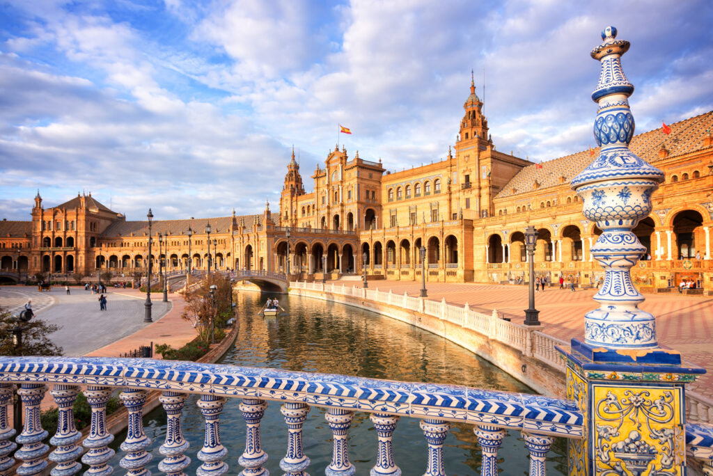 Vue sur la Plaza de España à Séville