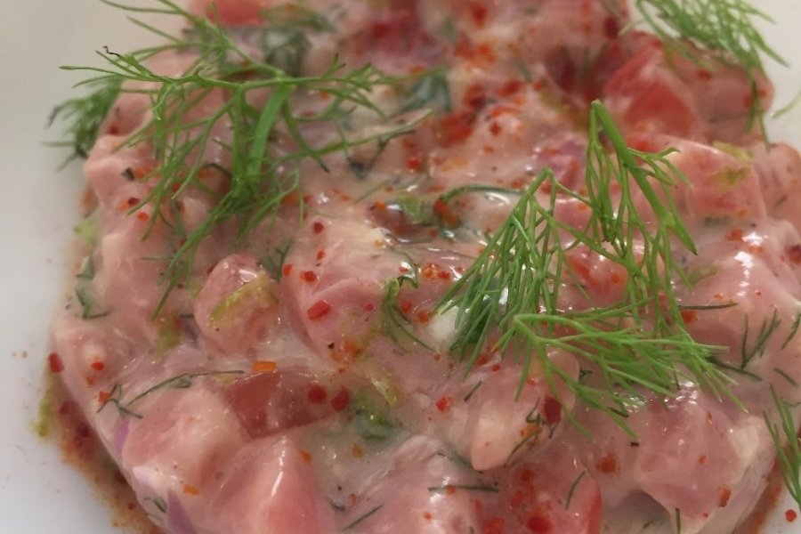 tartare de veau à l’aneth et au citron vert