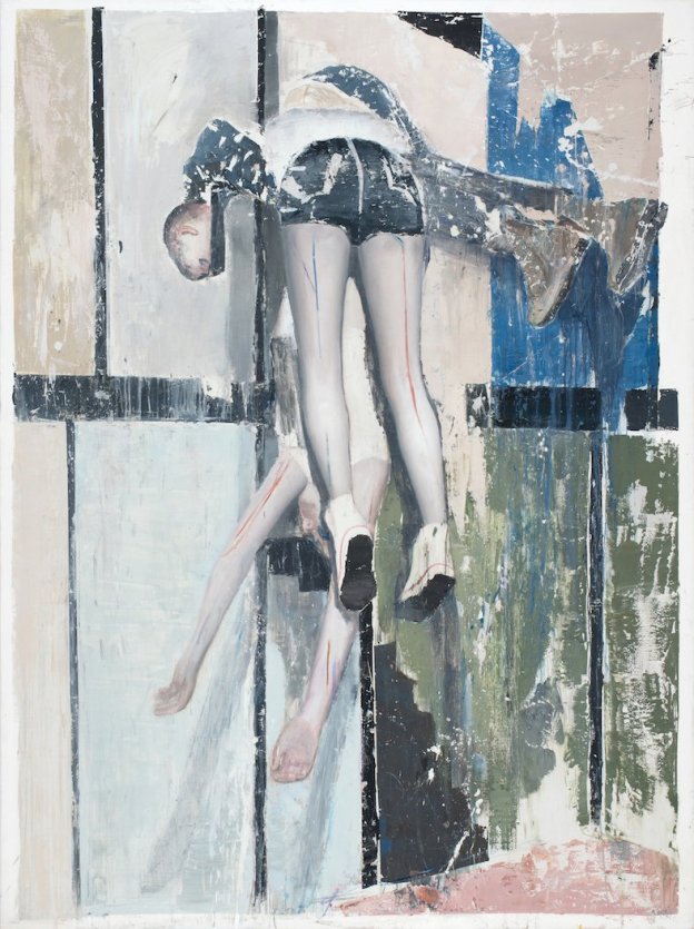 Alexandre Tinei, 2016-2017. Social experience. 270 x 200 cm, oil on canvas - © Galerie Dukan