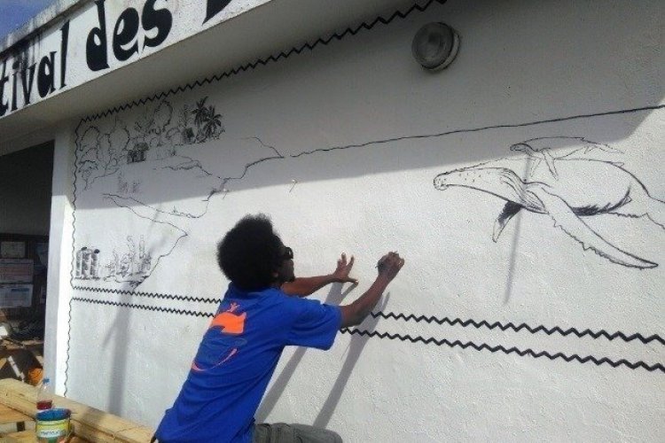 Fresque de Fabrice. - © Festival des baleines