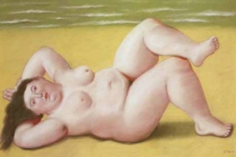 Fernando Botero Femme à la plage, 2002 Collection particulière