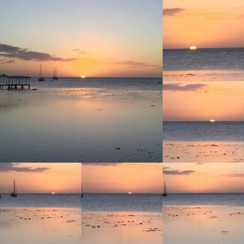 Coucher de soleil vue du Moorea Beach cafe - © Moorea beach cafe