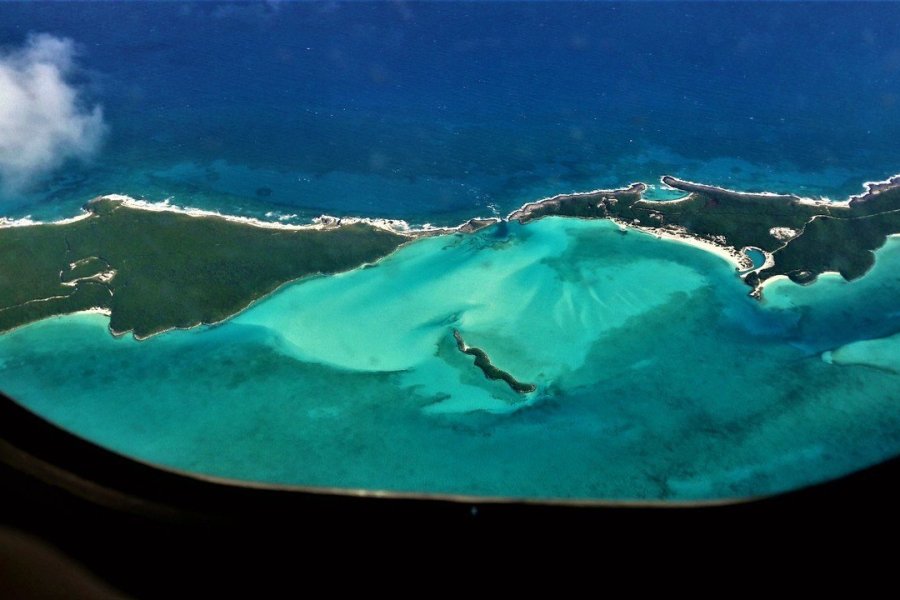 Vue aérienne des Bahamas