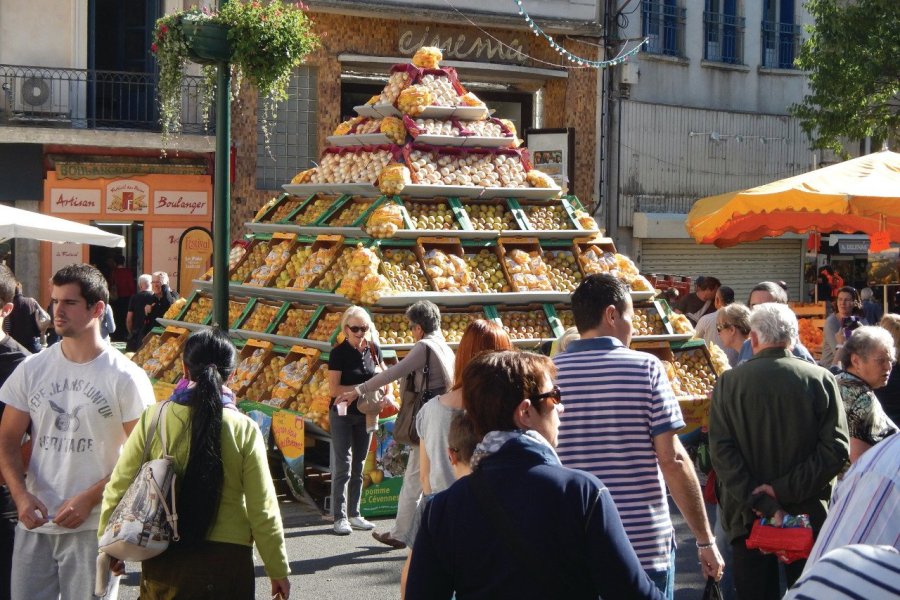 marché de l'oignon et de la pomme au Vigan.