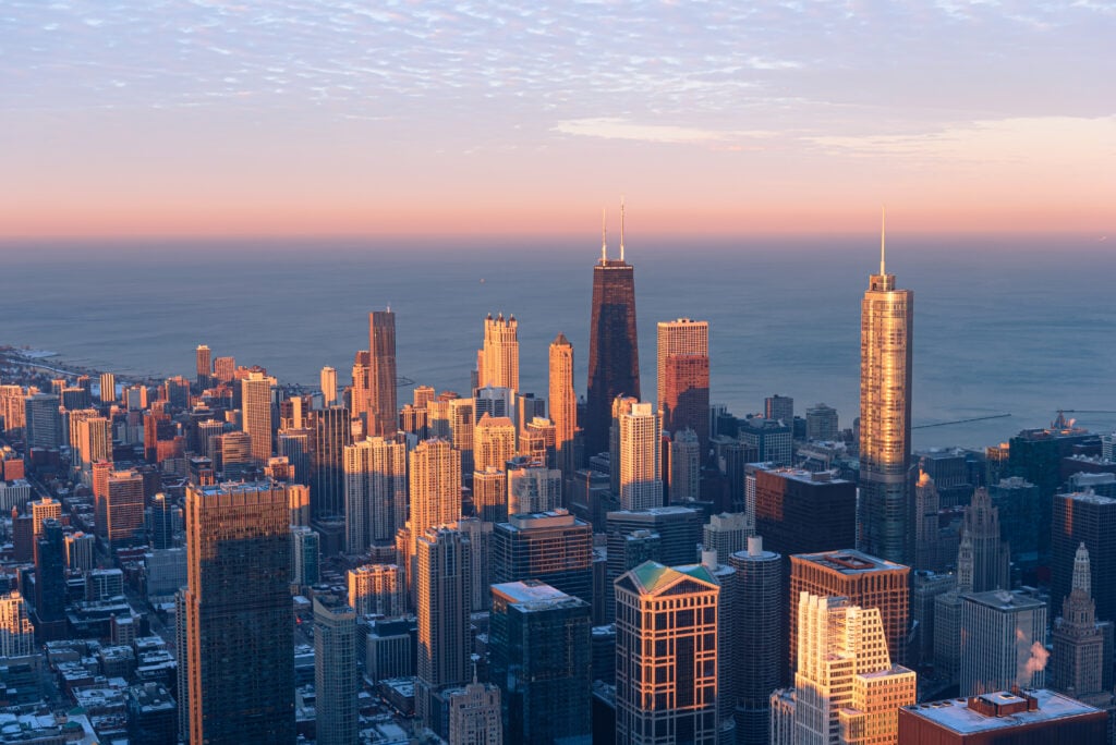 Vue depuis le 360 Chicago Observation Deck