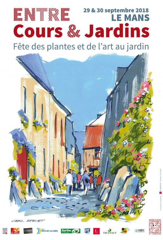 Affiche 2018 - © Entre Cours & Jardins