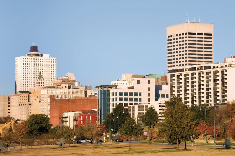 Ville de Memphis depuis Tom Lee Park. - © Natalia Bratslavsky - Fotolia