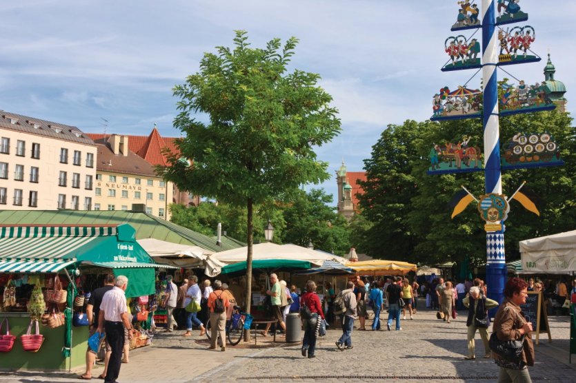 Viktualienmarkt (place du marché). - © Lawrence BANAHAN - Author's Image