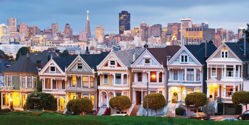 Alomo Square, Pacific Heights. - © Somchaij - iStockphoto