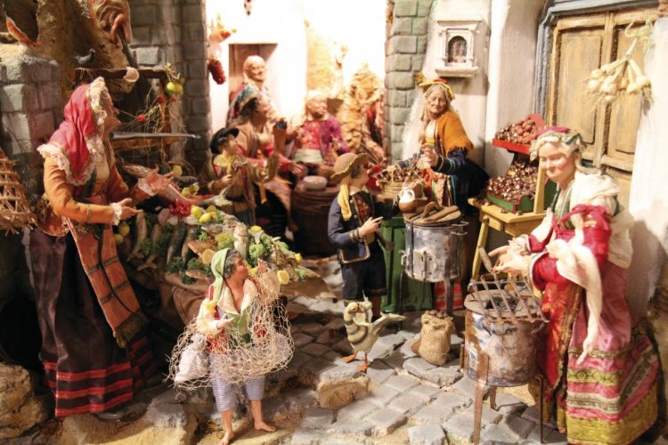 La vie napolitaine d'antan à travers des personnages de crèche. - © Stéphan SZEREMETA