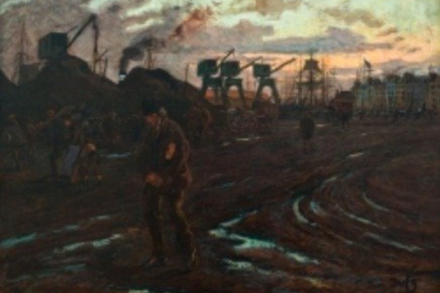 Raoul DUFY (1877-1953), Fin de journée au Havre, 1901, huile sur toile, 99  x 135 cm.