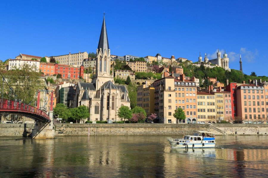 Balade sur la Saône, Lyon.