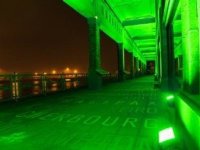 La Gare Transatlantique et la Gare maritime illuminées aux couleurs de l'Irlande