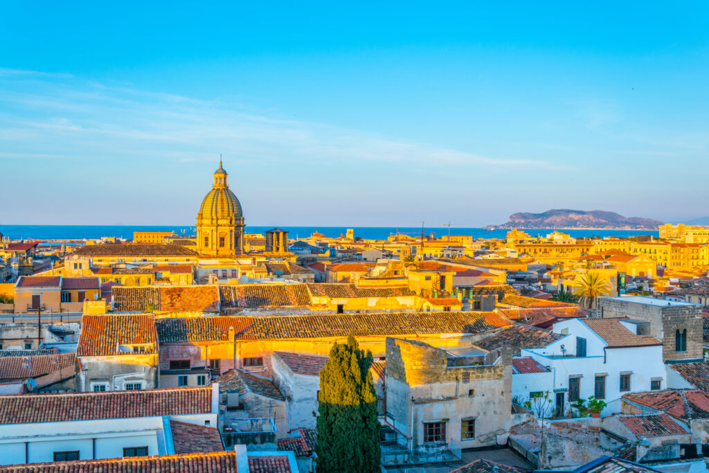 Vue aérienne sur Palerme