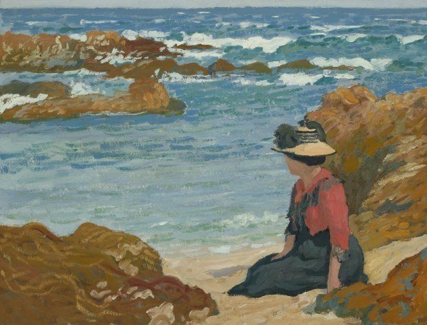 Madame Auburtin au bord de la mer, vers 1895. Jean-Francis Auburtin - © Collection particulière, photo de François Doury