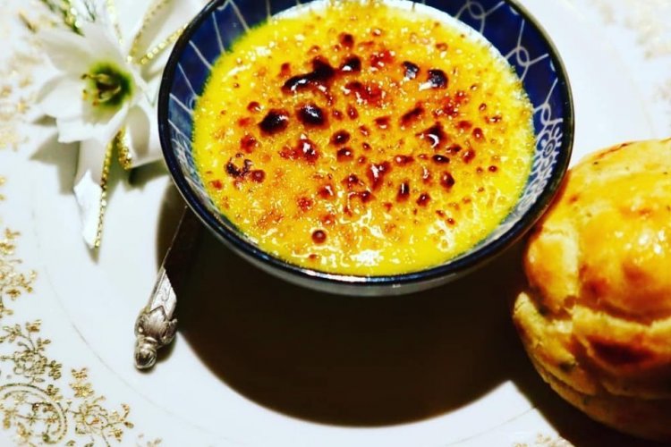 Crème brûlée au basilic - Restaurant la Terrasse Costa Rica - © Laurent BOSCHERO