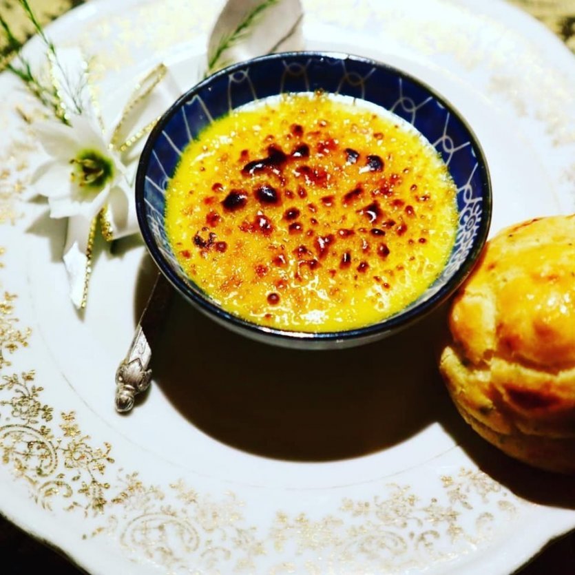 Crème brûlée au basilic - Restaurant la Terrasse Costa Rica - © Laurent BOSCHERO