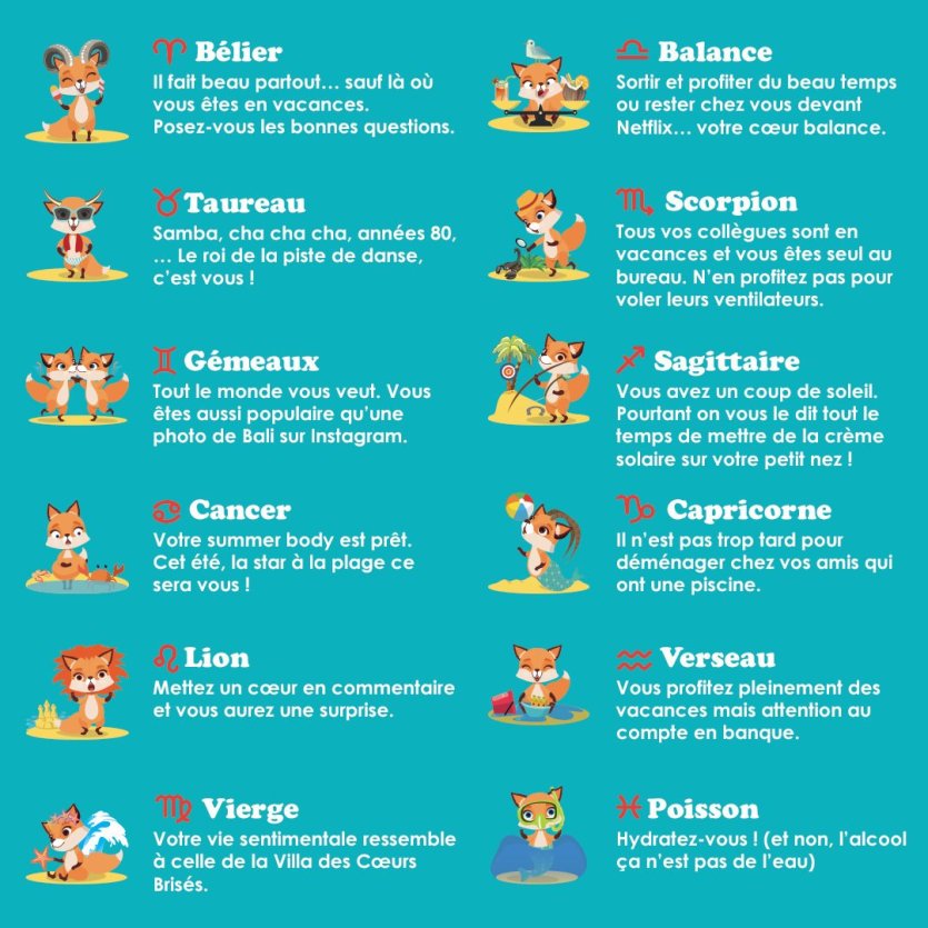 horoscope de l'été - © Petit Futé
