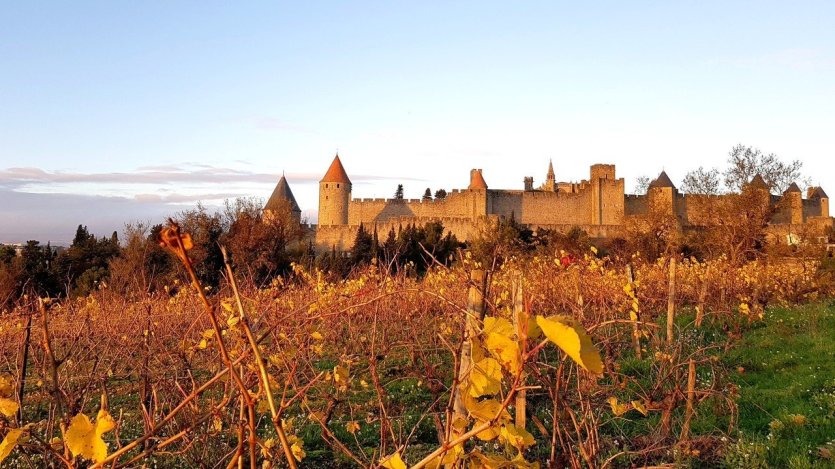 Vue d'automne sur la Cité médiévale de Carcassonne - © Grand Carcassonne Tourisme
