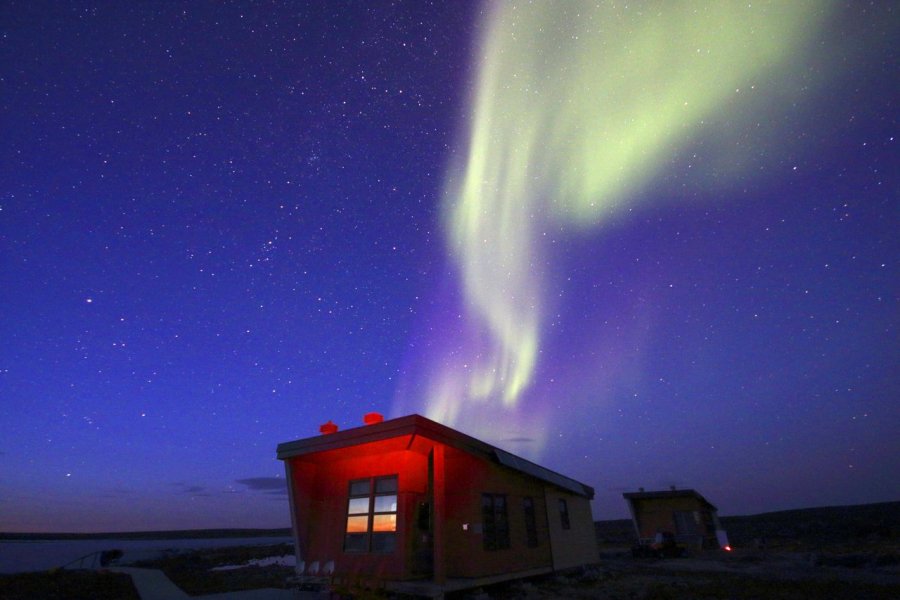 Aurore boréale dans le Nunavik.