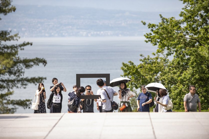 Entrée du Musée face Lac Léman - © Musée Olympique Lausanne