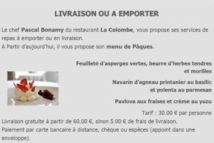 - © restaurant La Colombe