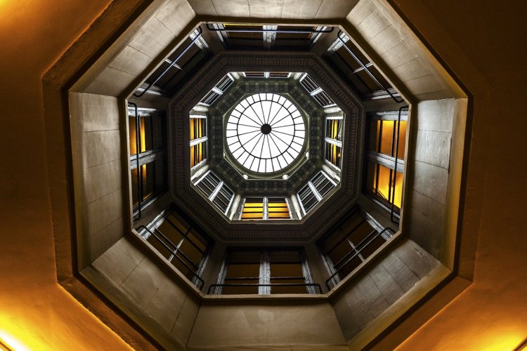 Le puits de lumière de la maison-musée de l’armateur - © Hilke Maunder / LHENT