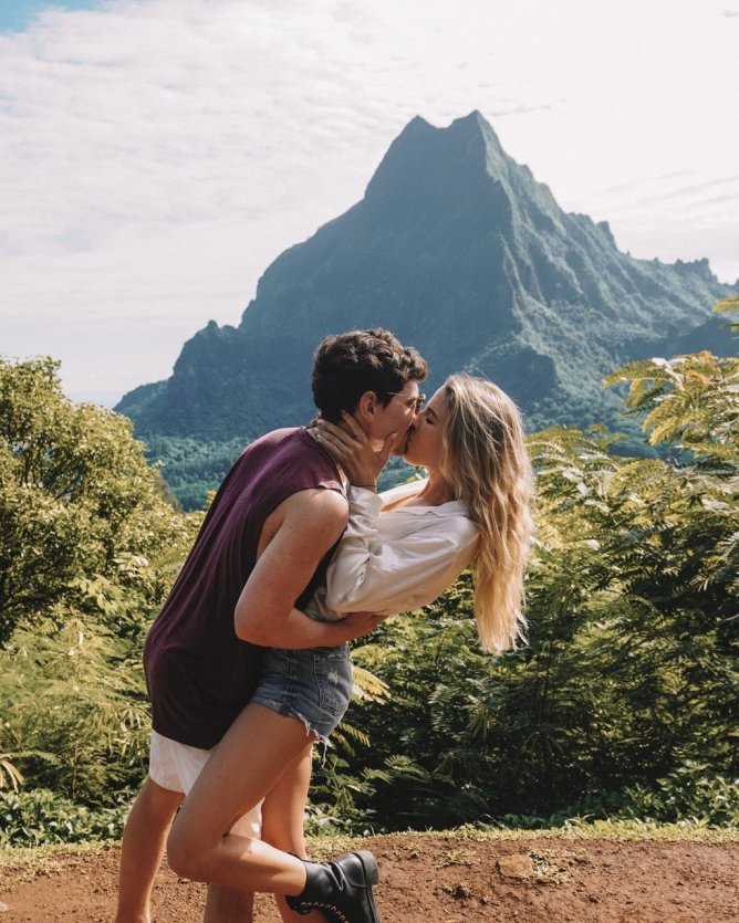 Meryl Denis et son fiancé Maxime à Tahiti - © Meryl Denis