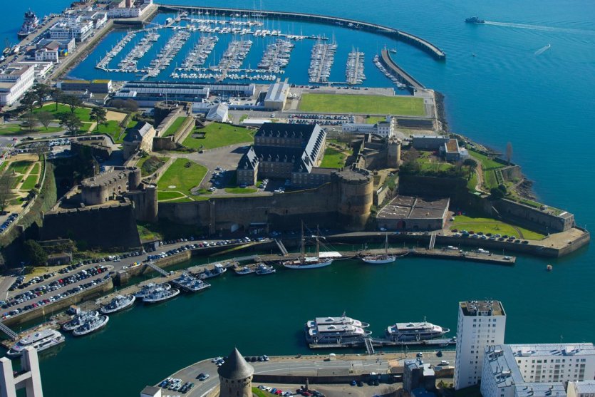 Musée national de la Marine à Brest vu du ciel - © Michel Le Coz