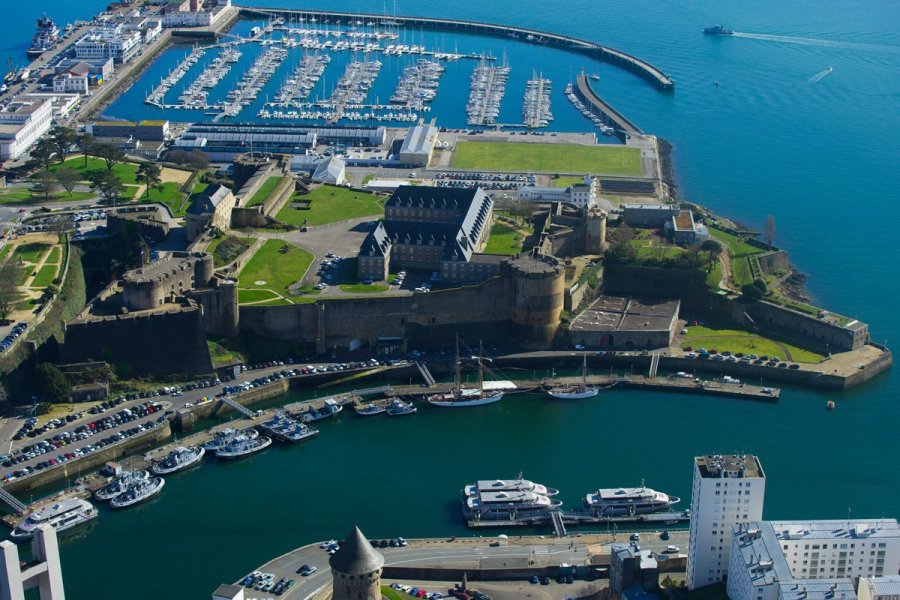 Musée national de la Marine à Brest vu du ciel