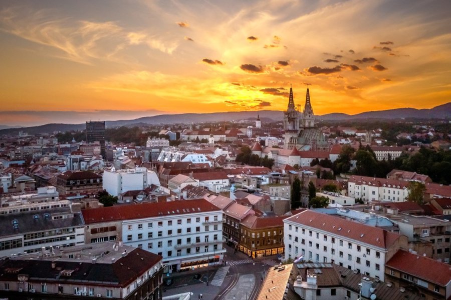 Vue sur la ville de Zagreb